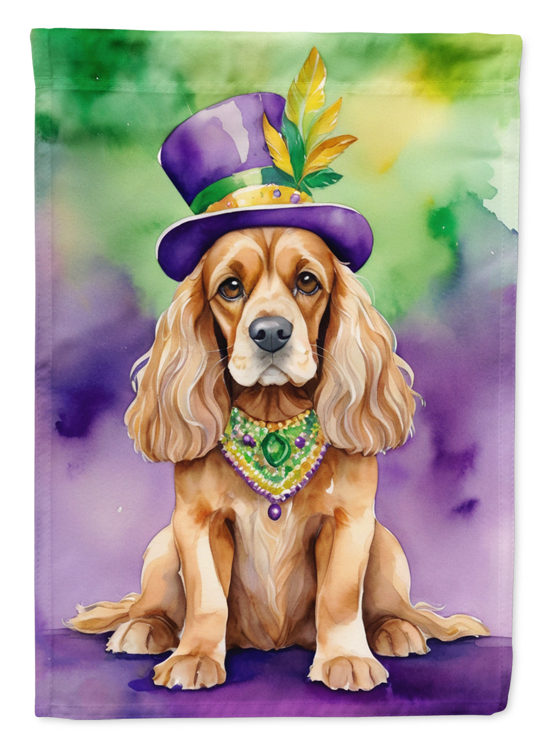 Buy this Cocker Spaniel King of Mardi Gras House Flag