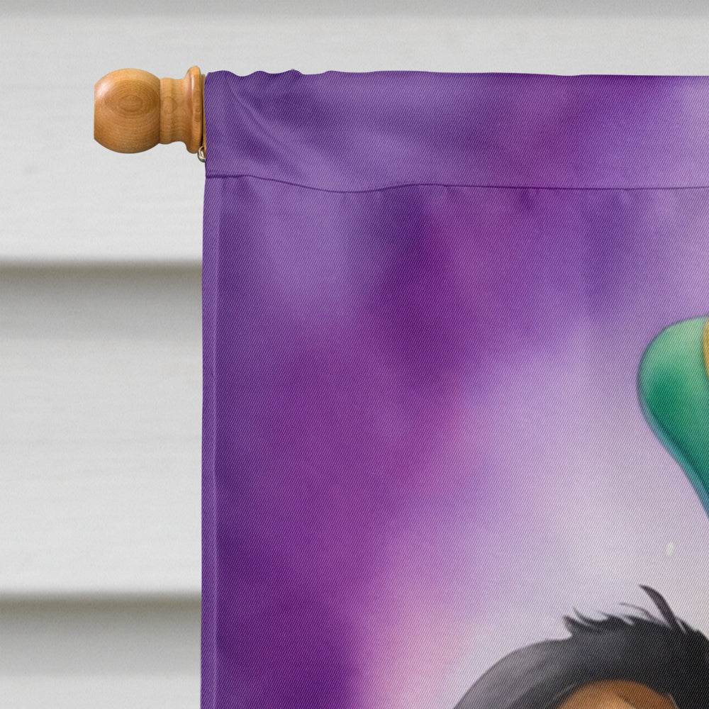 Collie King of Mardi Gras House Flag