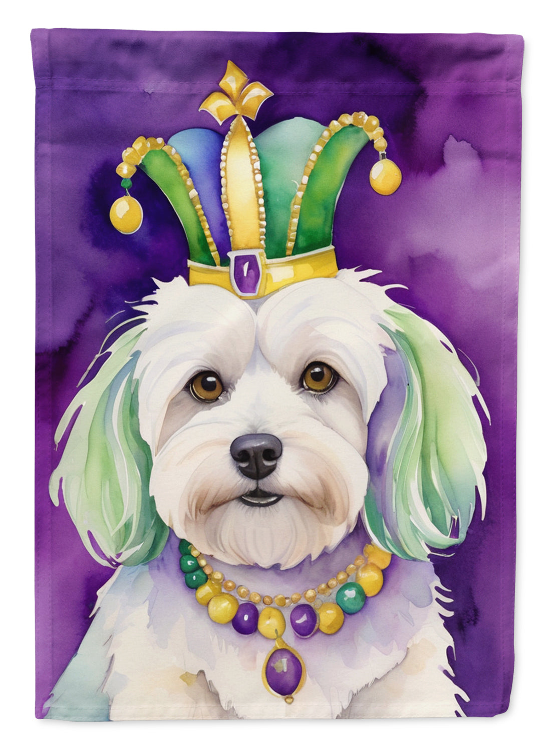 Buy this Coton de Tulear King of Mardi Gras House Flag