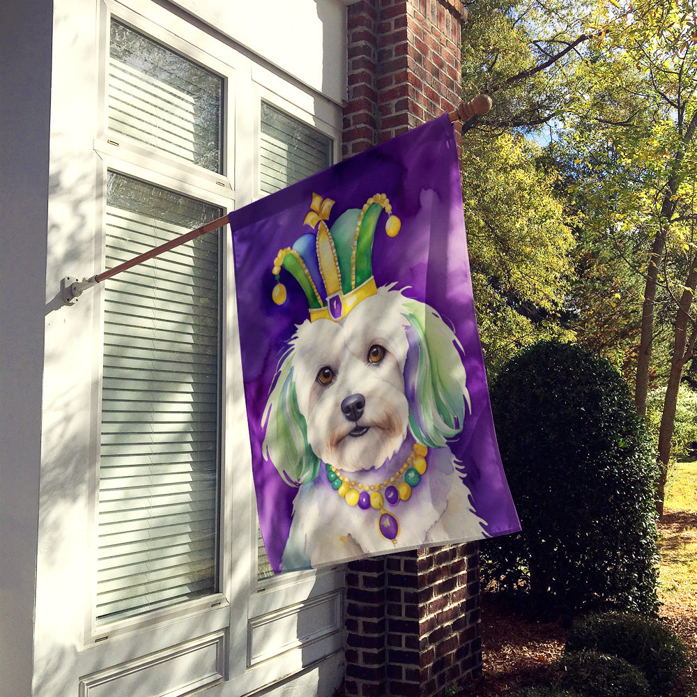 Coton de Tulear King of Mardi Gras House Flag