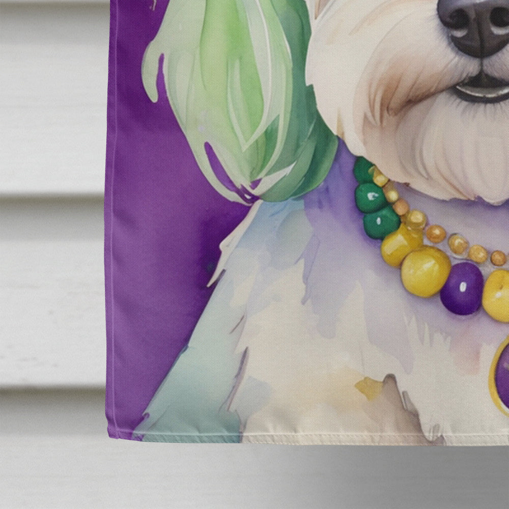 Coton de Tulear King of Mardi Gras House Flag