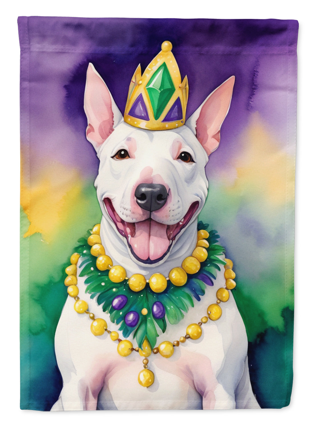 Buy this English Bull Terrier King of Mardi Gras Garden Flag