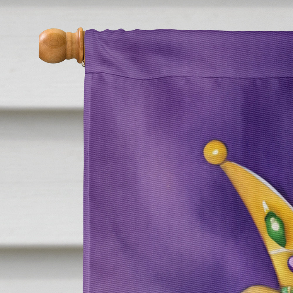 English Bulldog King of Mardi Gras House Flag