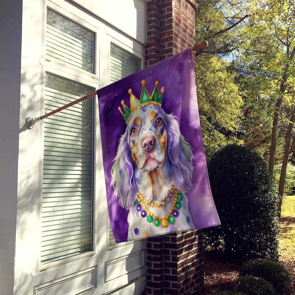 English Setter King of Mardi Gras House Flag