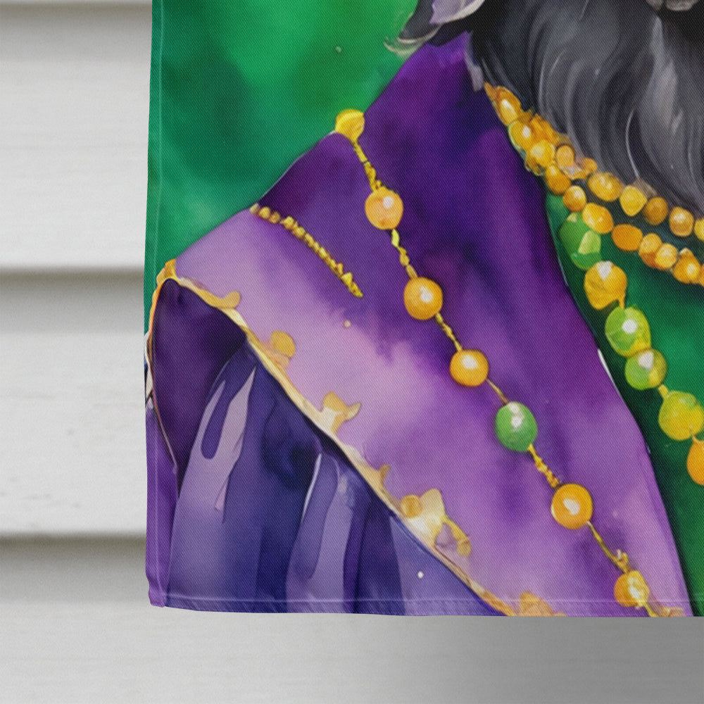 Flat-Coated Retriever King of Mardi Gras House Flag