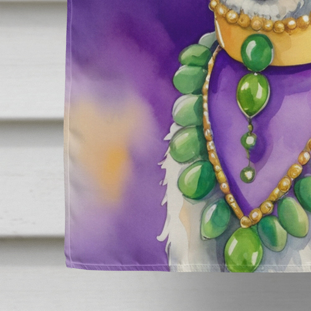 Fox Terrier King of Mardi Gras House Flag