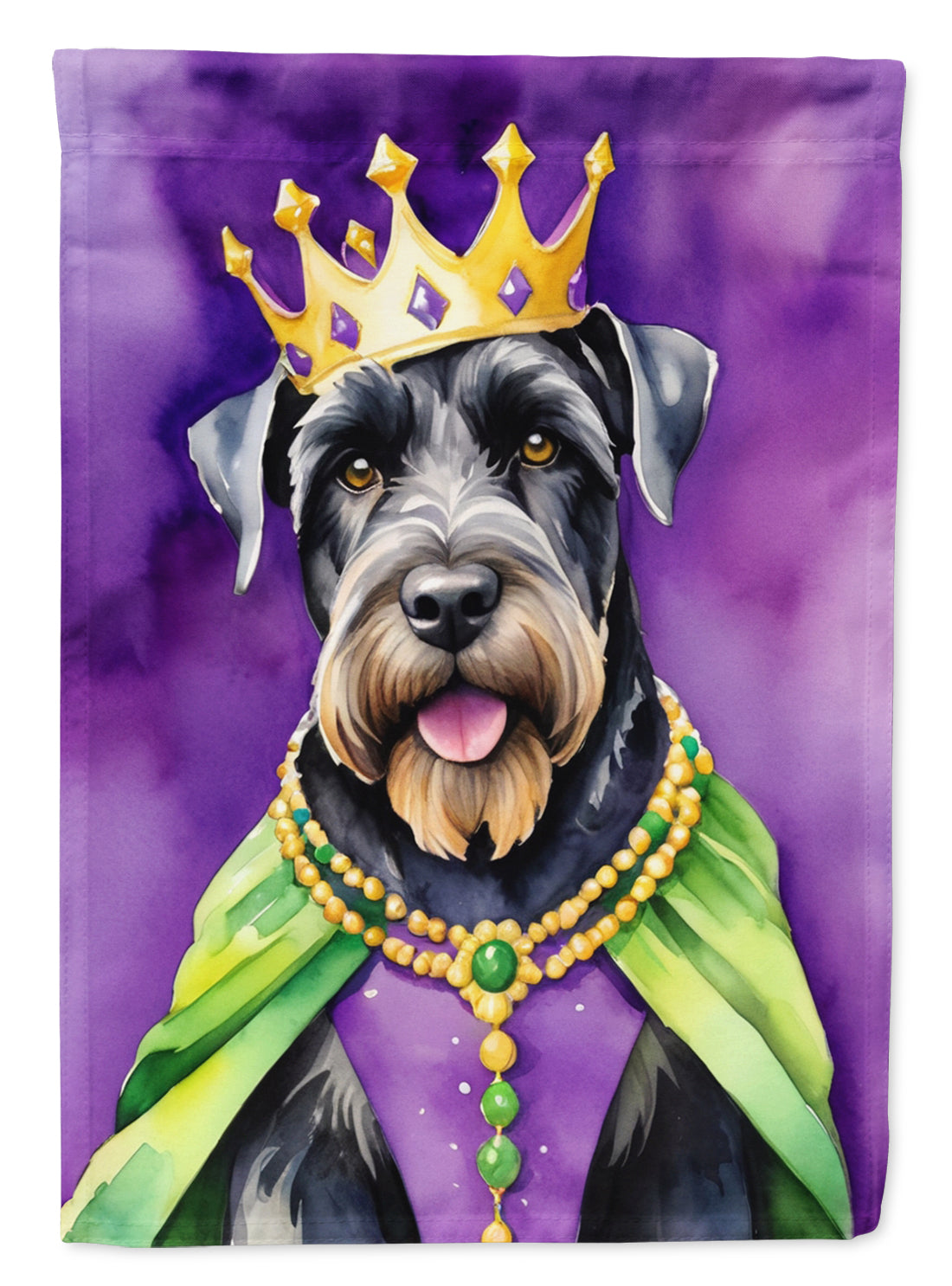 Buy this Giant Schnauzer King of Mardi Gras House Flag