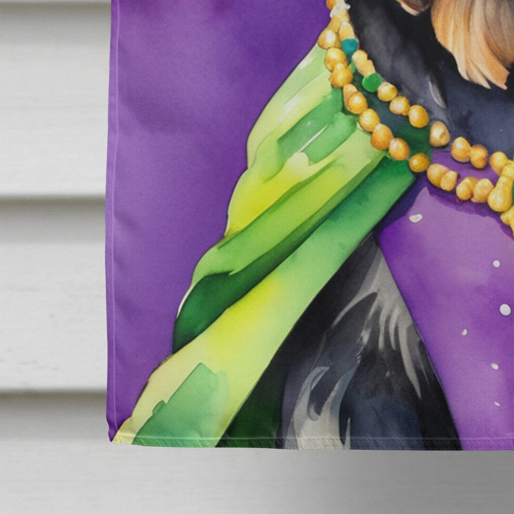 Giant Schnauzer King of Mardi Gras House Flag