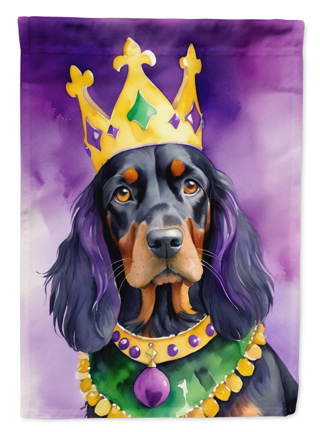 Buy this Gordon Setter King of Mardi Gras Garden Flag