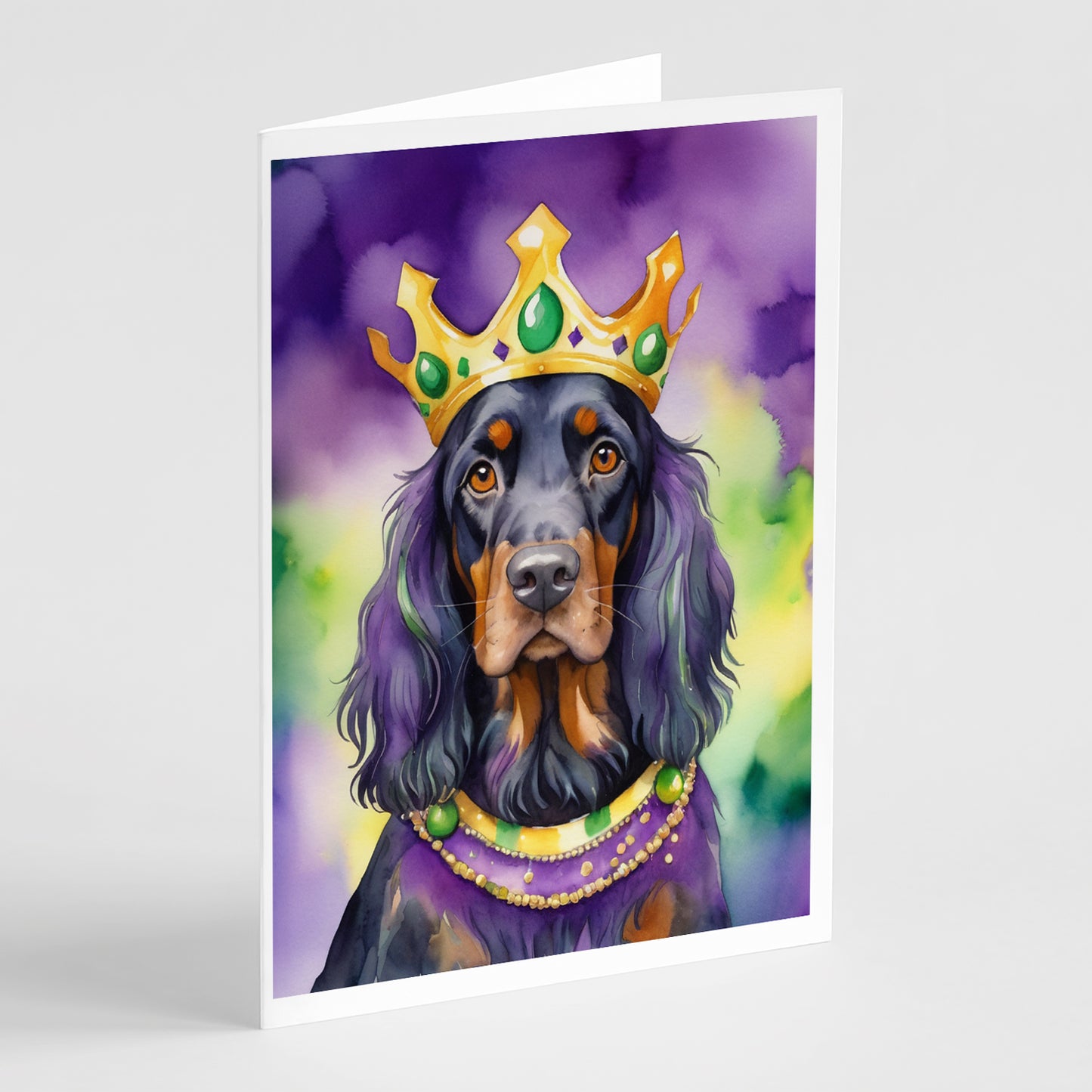 Buy this Gordon Setter King of Mardi Gras Greeting Cards Pack of 8