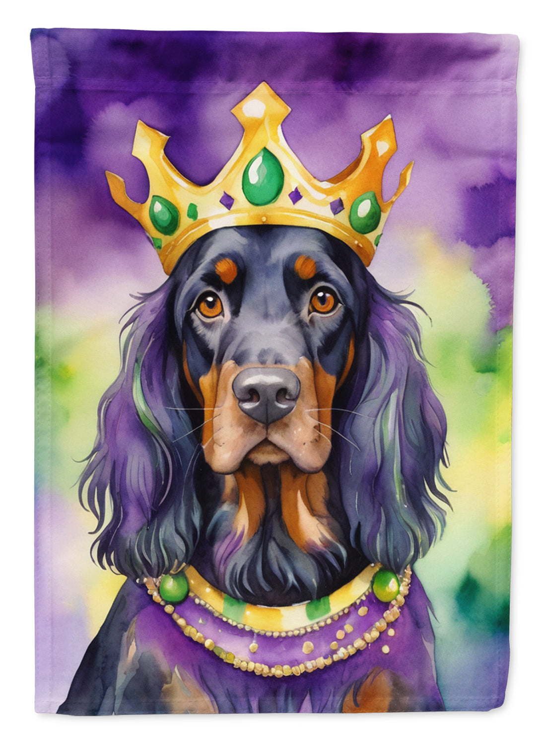 Buy this Gordon Setter King of Mardi Gras Garden Flag