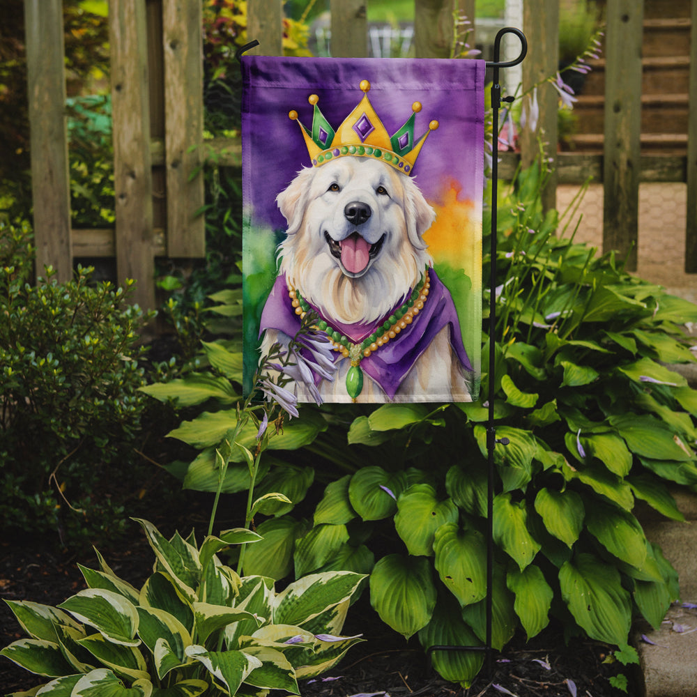 Great Pyrenees King of Mardi Gras Garden Flag