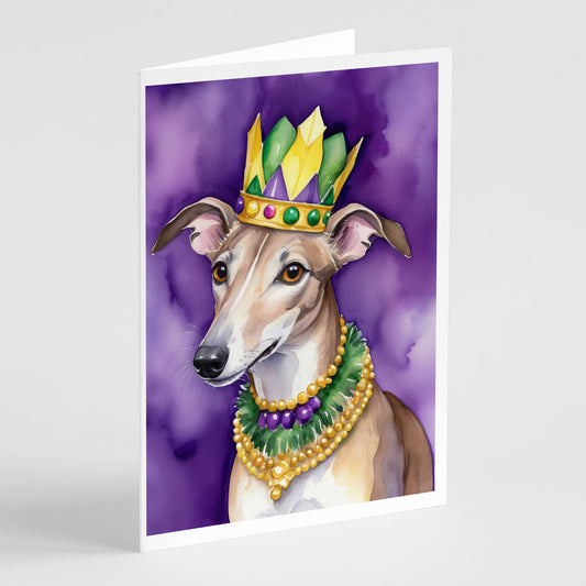 Buy this Greyhound King of Mardi Gras Greeting Cards Pack of 8