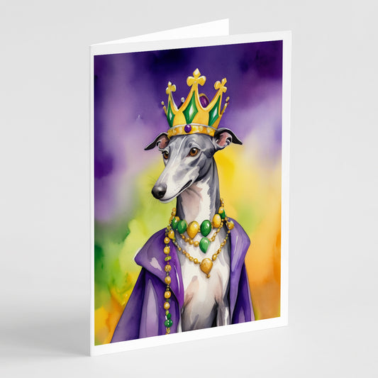 Buy this Greyhound King of Mardi Gras Greeting Cards Pack of 8