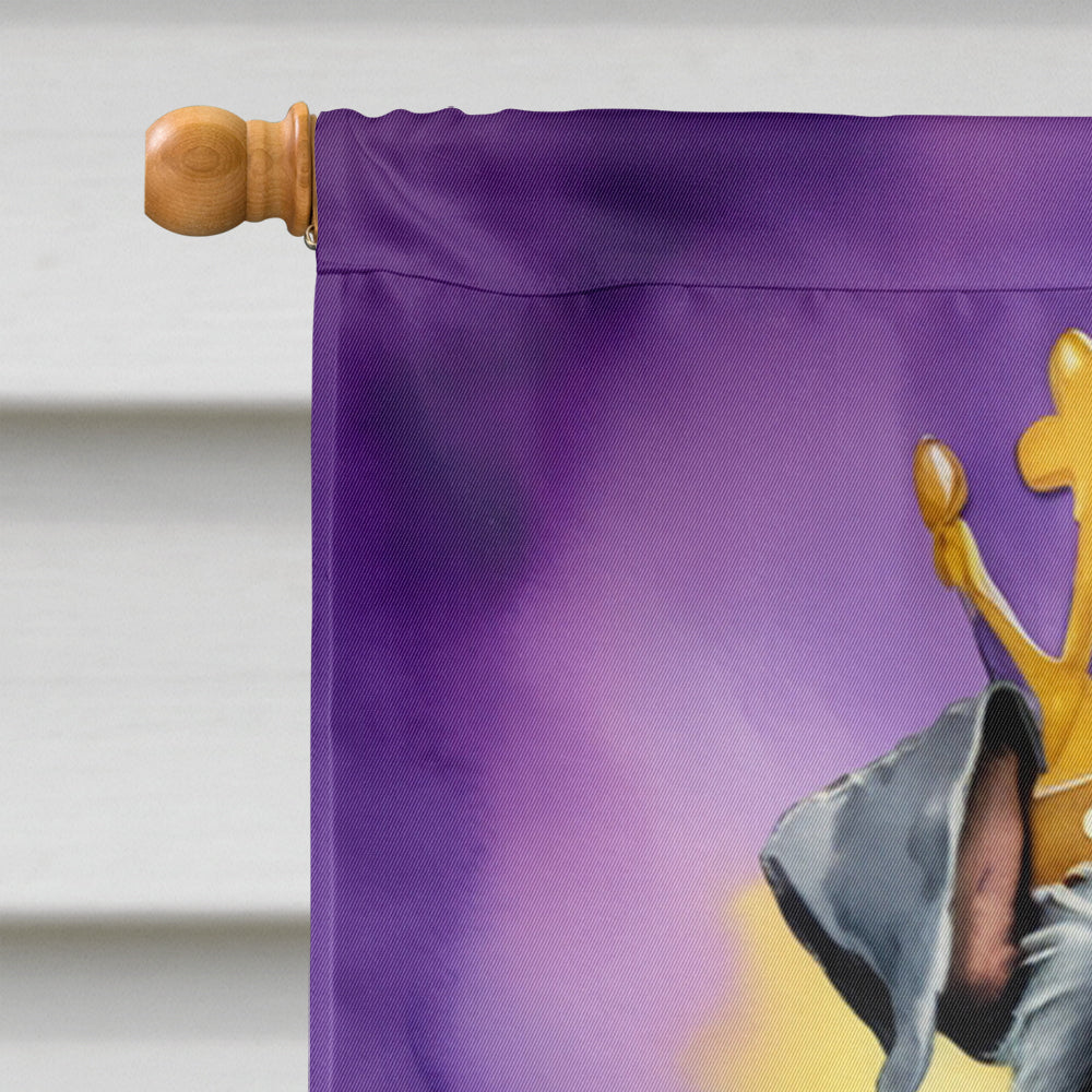Kerry Blue Terrier King of Mardi Gras House Flag