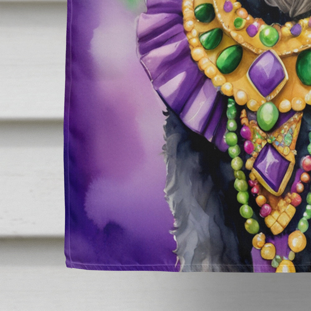 Kerry Blue Terrier King of Mardi Gras House Flag