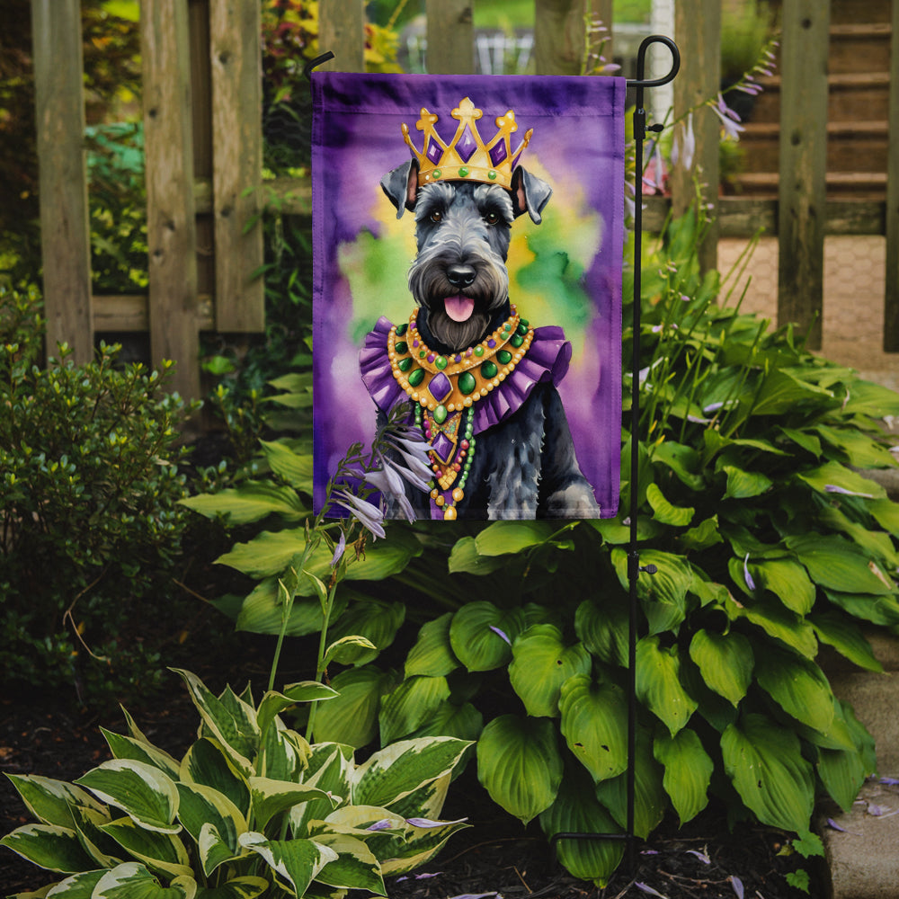 Kerry Blue Terrier King of Mardi Gras Garden Flag