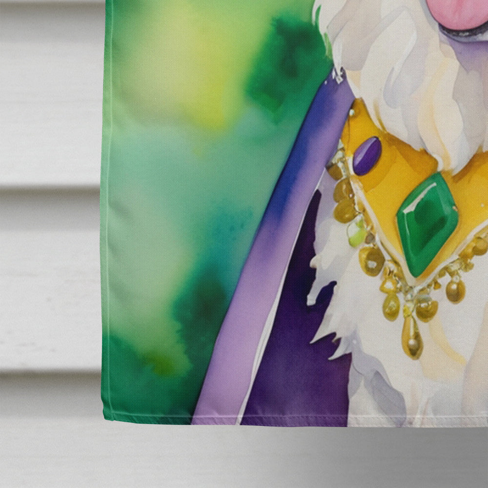 Kuvasz King of Mardi Gras House Flag