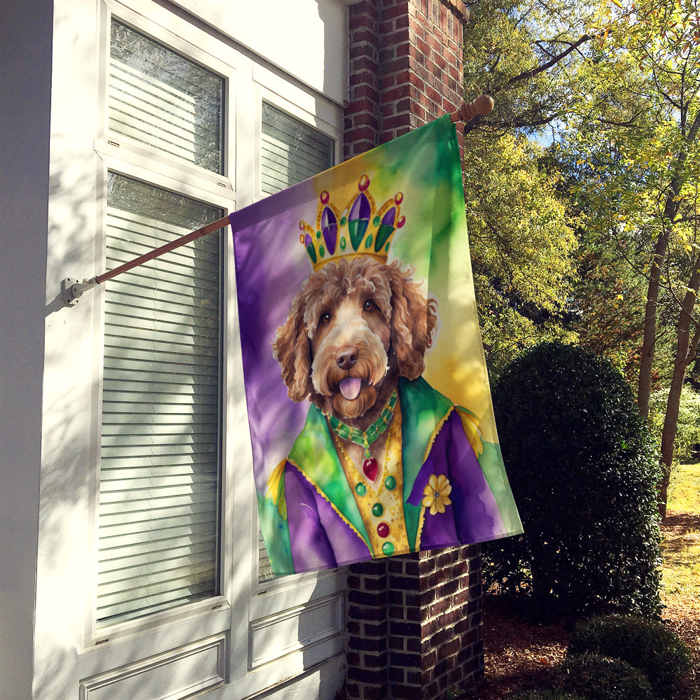 Labradoodle King of Mardi Gras House Flag