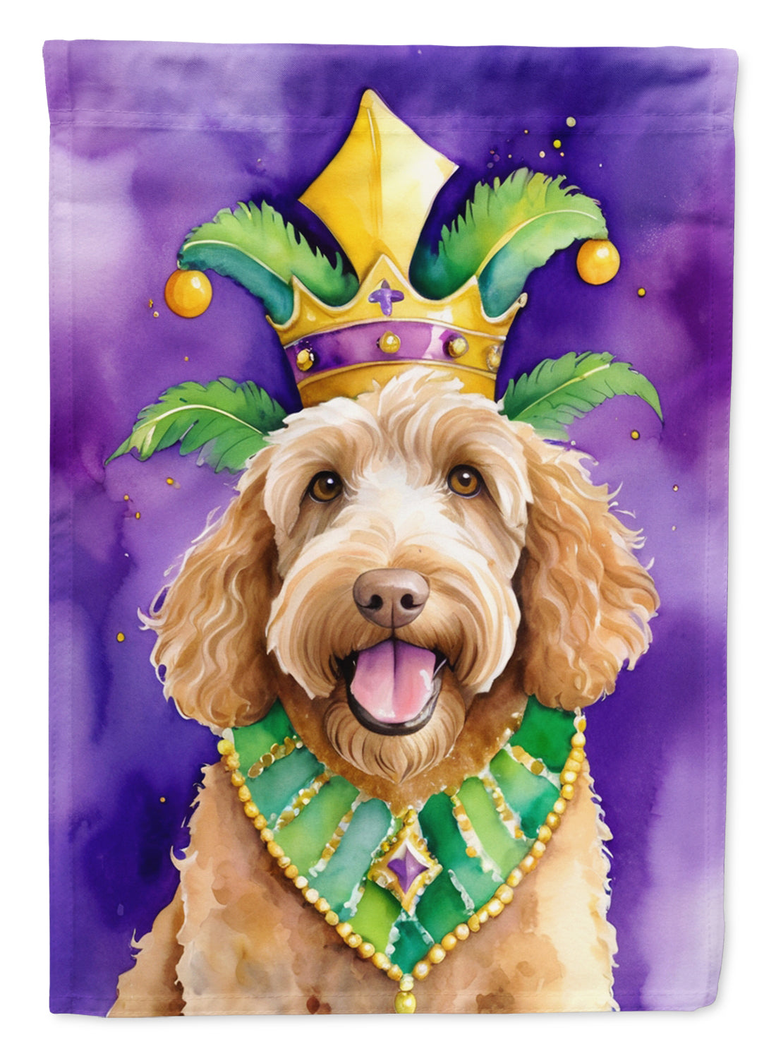 Buy this Labradoodle King of Mardi Gras House Flag