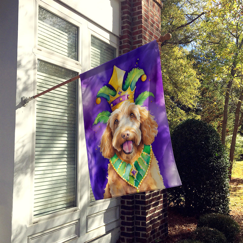 Labradoodle King of Mardi Gras House Flag