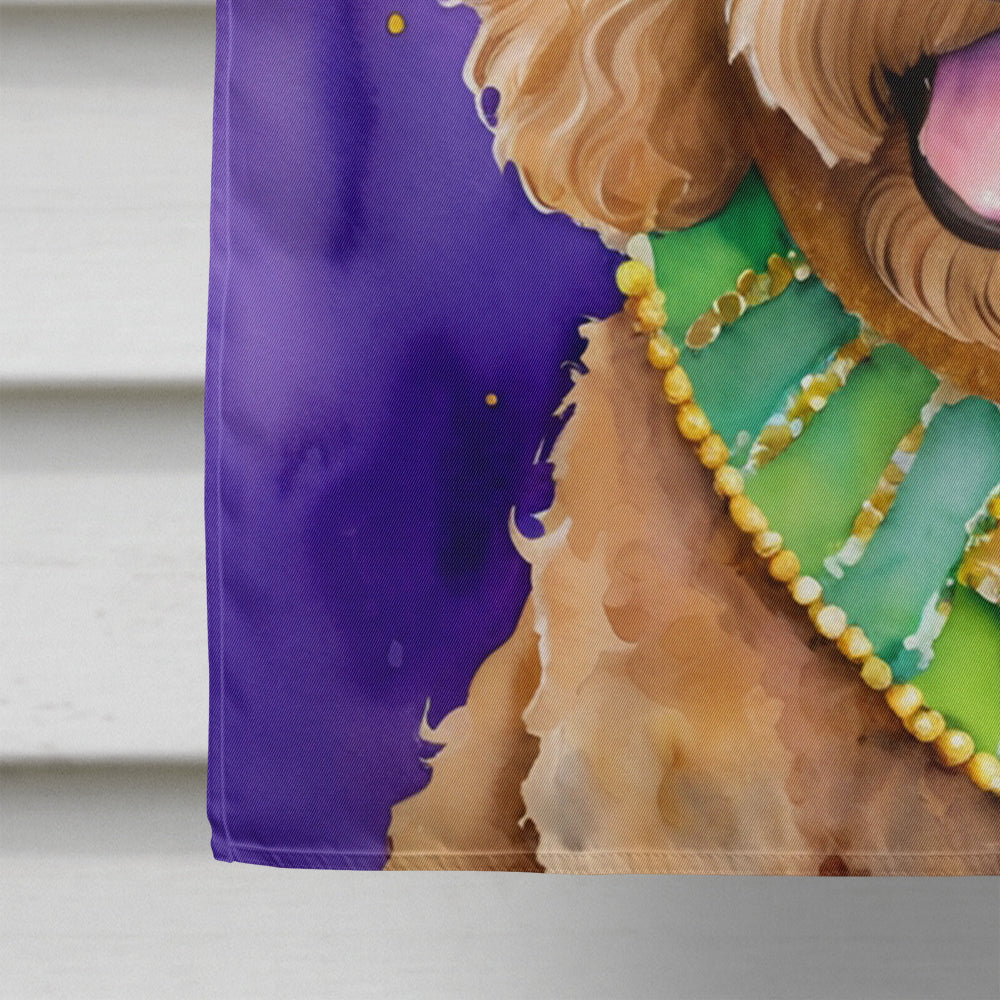 Labradoodle King of Mardi Gras House Flag