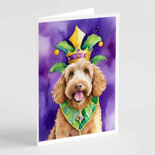 Buy this Labradoodle King of Mardi Gras Greeting Cards Pack of 8