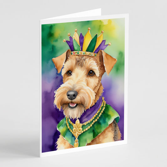 Buy this Lakeland Terrier King of Mardi Gras Greeting Cards Pack of 8