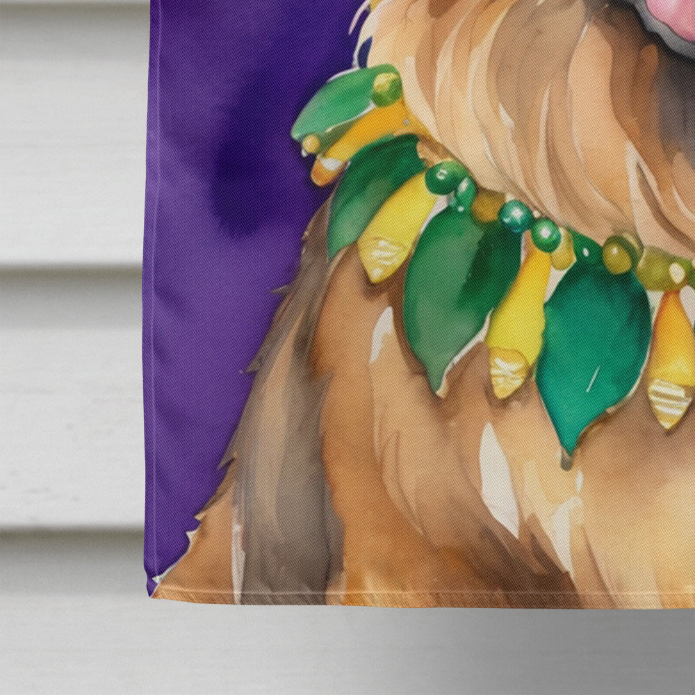 Leonberger King of Mardi Gras House Flag