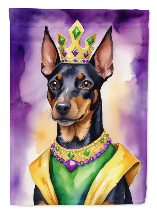 Buy this Manchester Terrier King of Mardi Gras Garden Flag