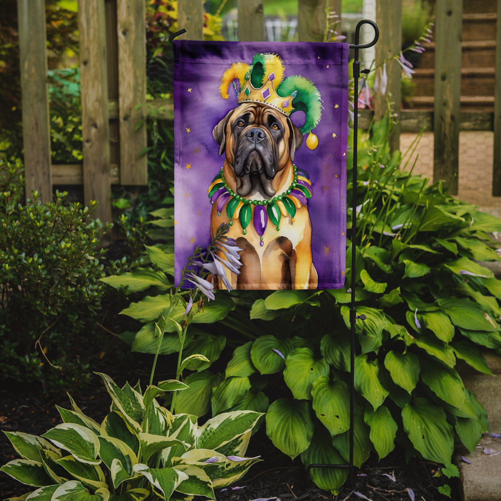 Mastiff King of Mardi Gras Garden Flag