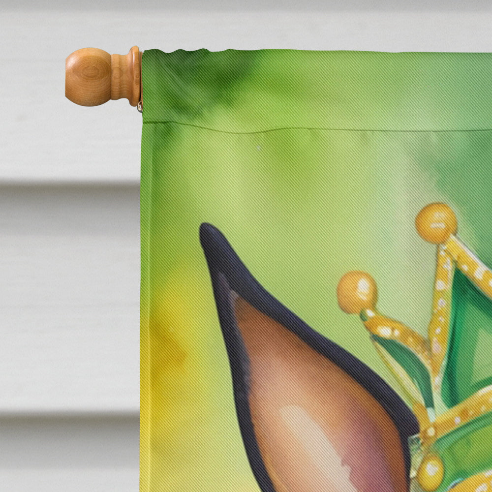 Miniature Pinscher King of Mardi Gras House Flag