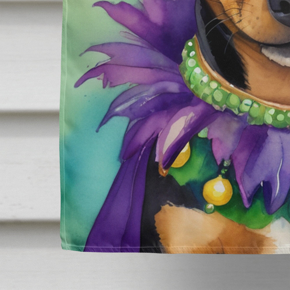 Miniature Pinscher King of Mardi Gras House Flag