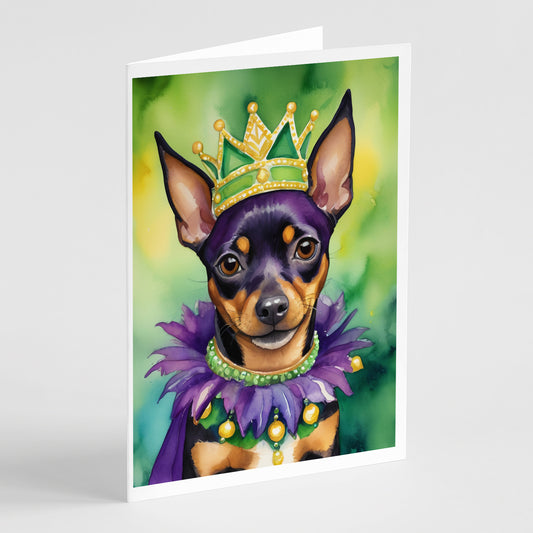 Buy this Miniature Pinscher King of Mardi Gras Greeting Cards Pack of 8