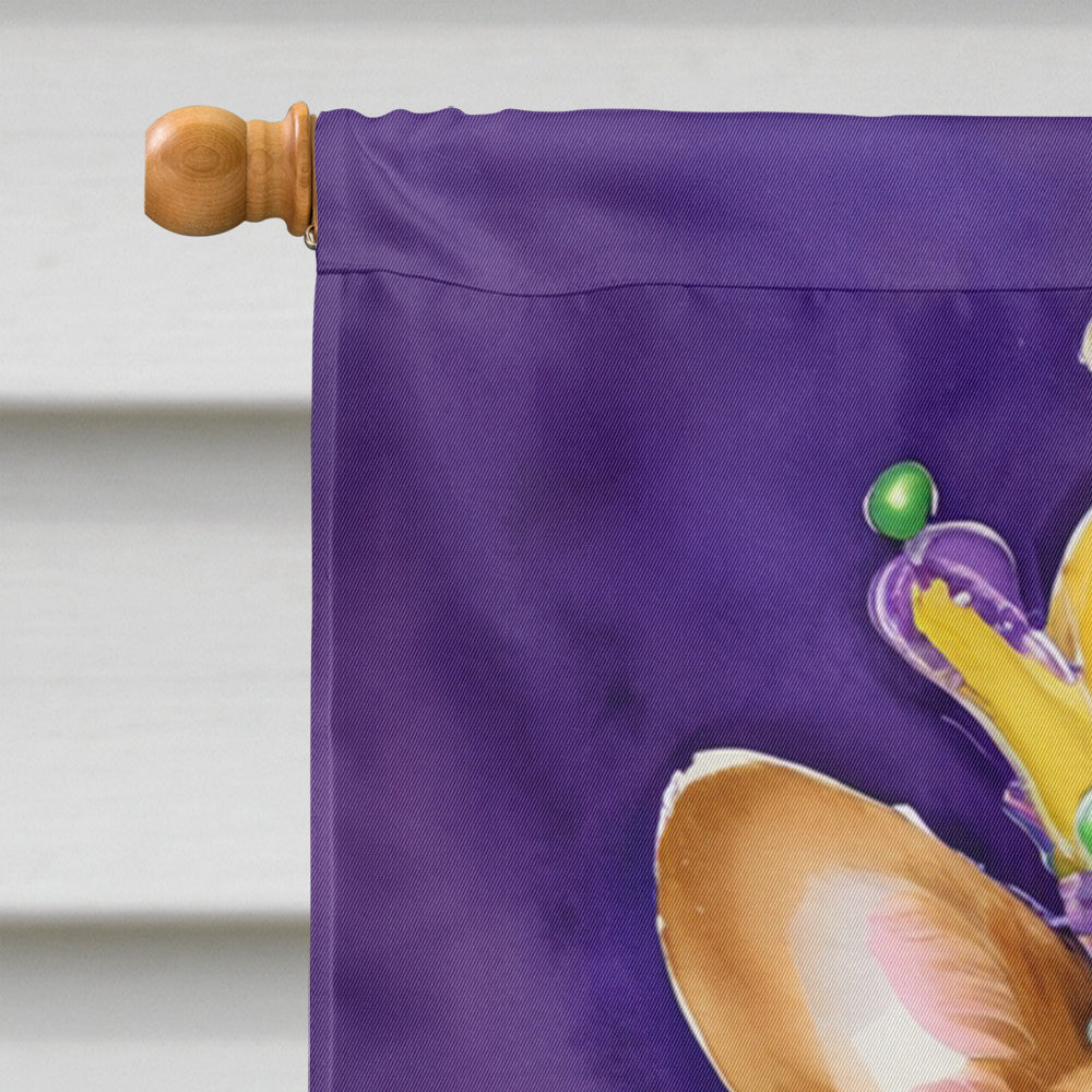 Corgi King of Mardi Gras House Flag