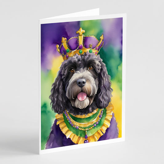 Buy this Portuguese Water Dog King of Mardi Gras Greeting Cards Pack of 8