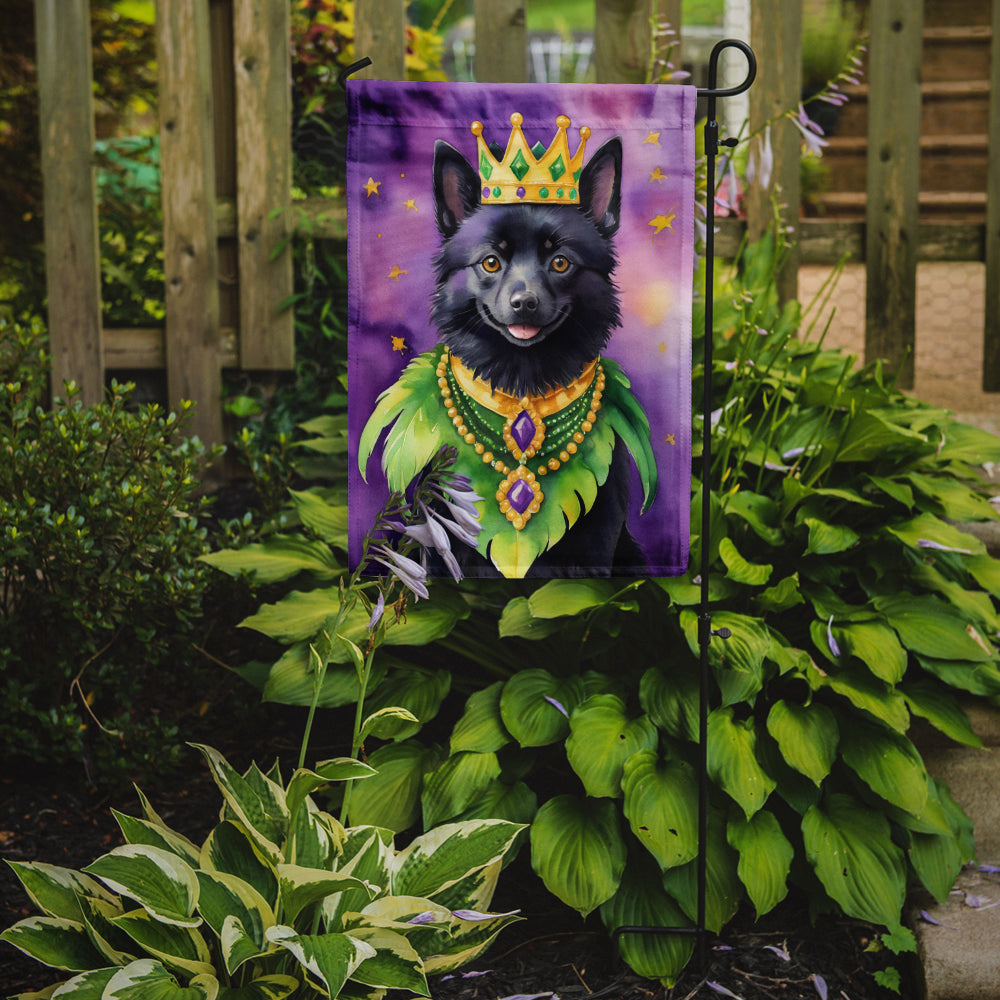 Schipperke King of Mardi Gras Garden Flag