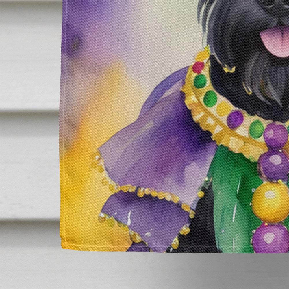 Scottish Terrier King of Mardi Gras House Flag