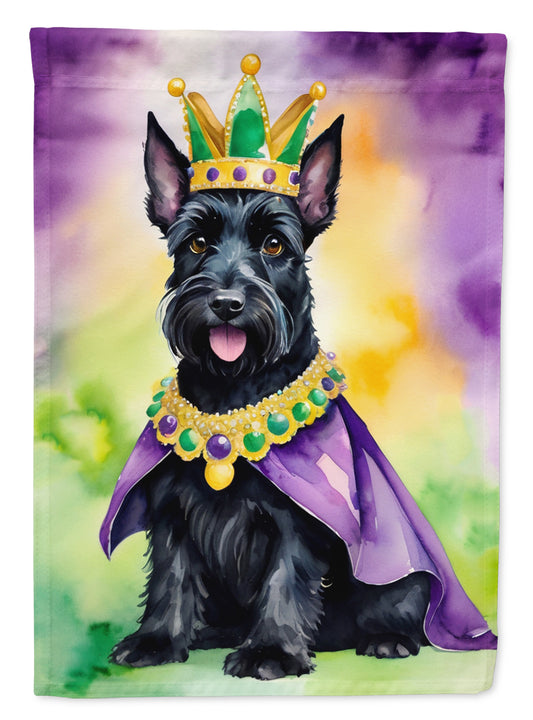 Buy this Scottish Terrier King of Mardi Gras Garden Flag