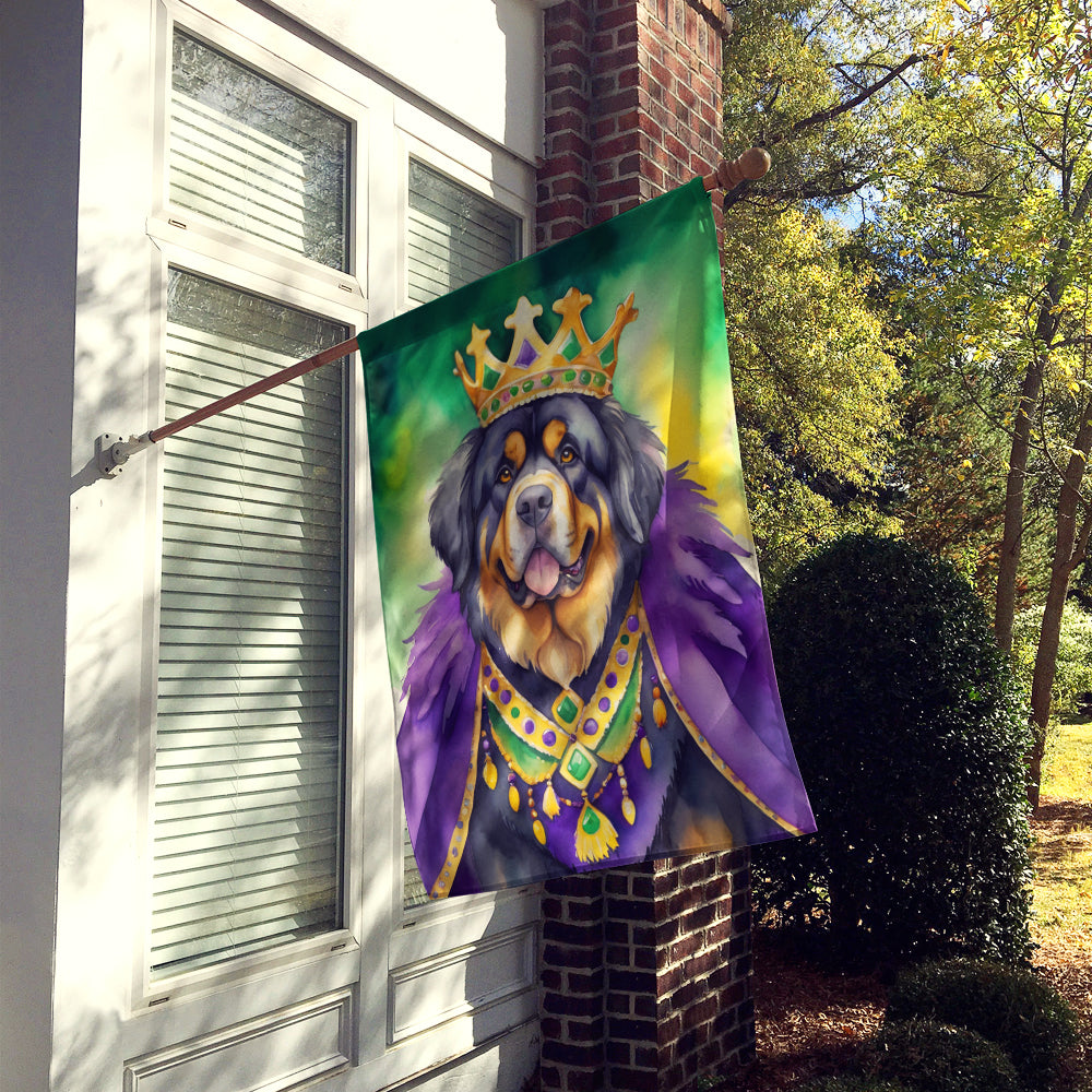 Tibetan Mastiff King of Mardi Gras House Flag