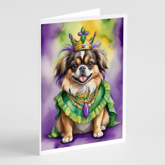 Buy this Tibetan Spaniel King of Mardi Gras Greeting Cards Pack of 8