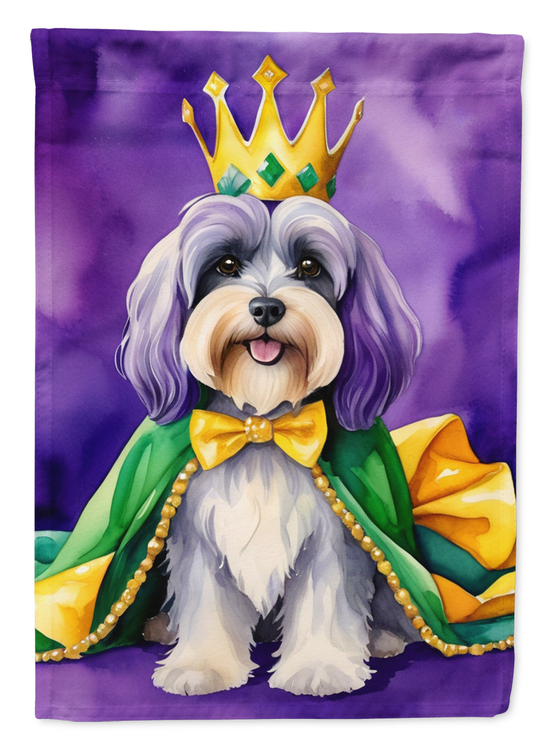 Buy this Tibetan Terrier King of Mardi Gras House Flag