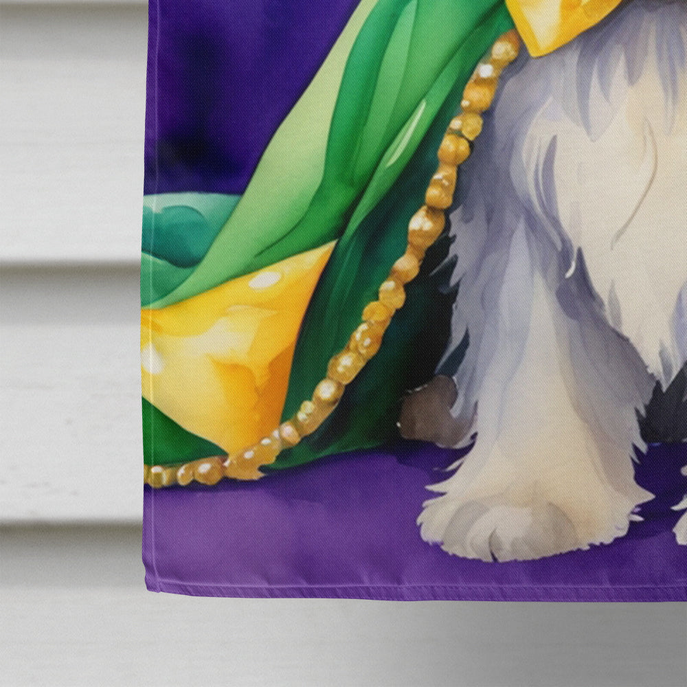 Tibetan Terrier King of Mardi Gras House Flag