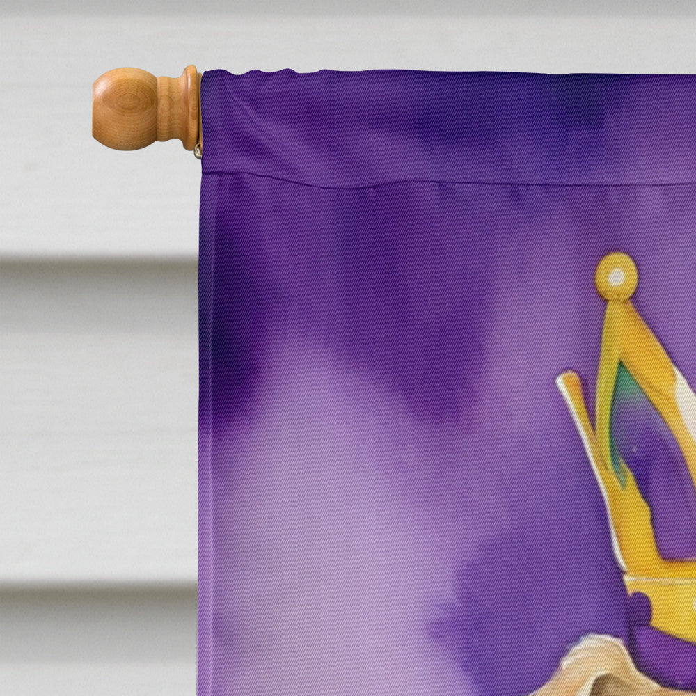 Wheaten Terrier King of Mardi Gras House Flag