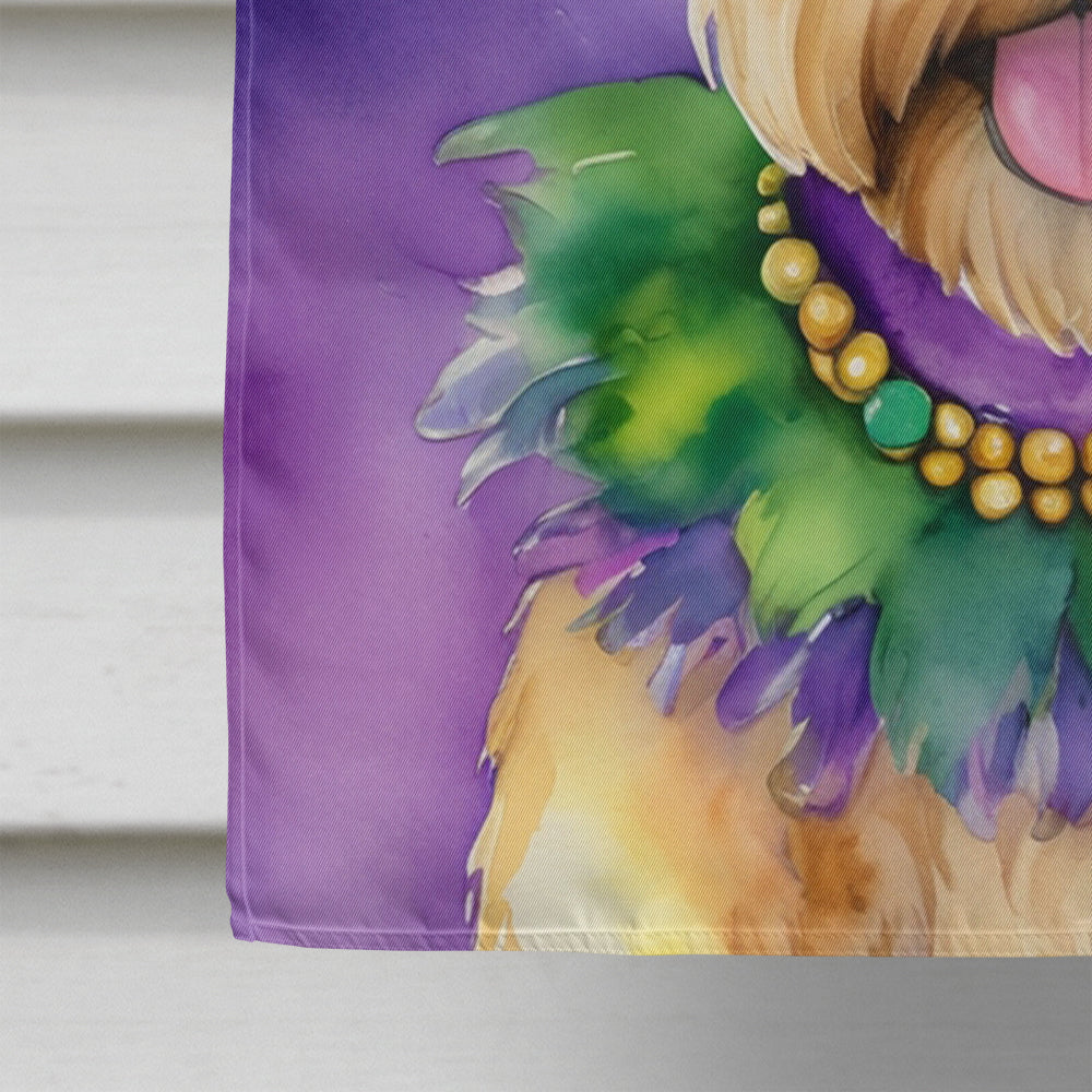 Wheaten Terrier King of Mardi Gras House Flag