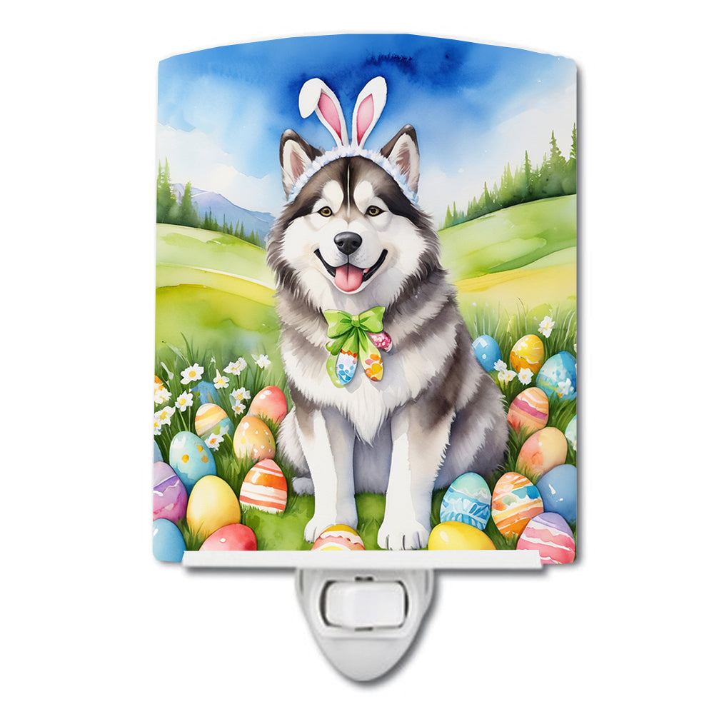 Buy this Alaskan Malamute Easter Egg Hunt Ceramic Night Light