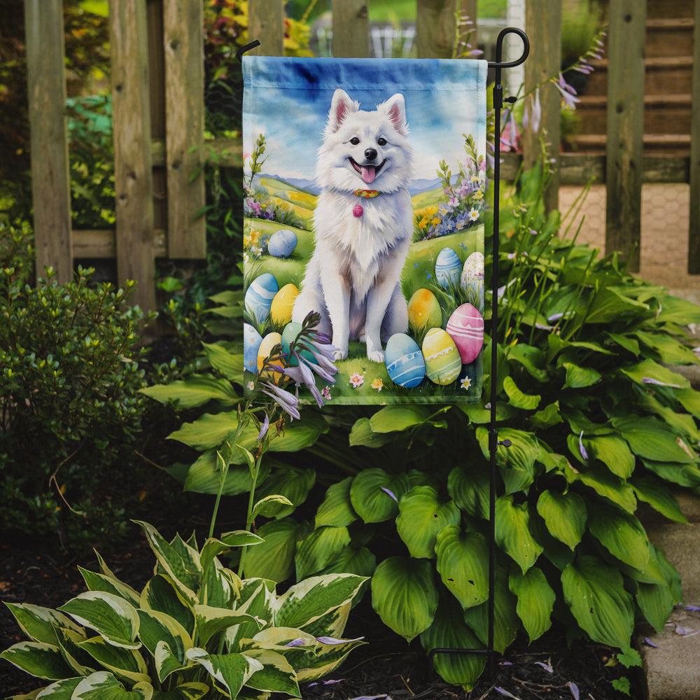 American Eskimo Easter Egg Hunt Garden Flag