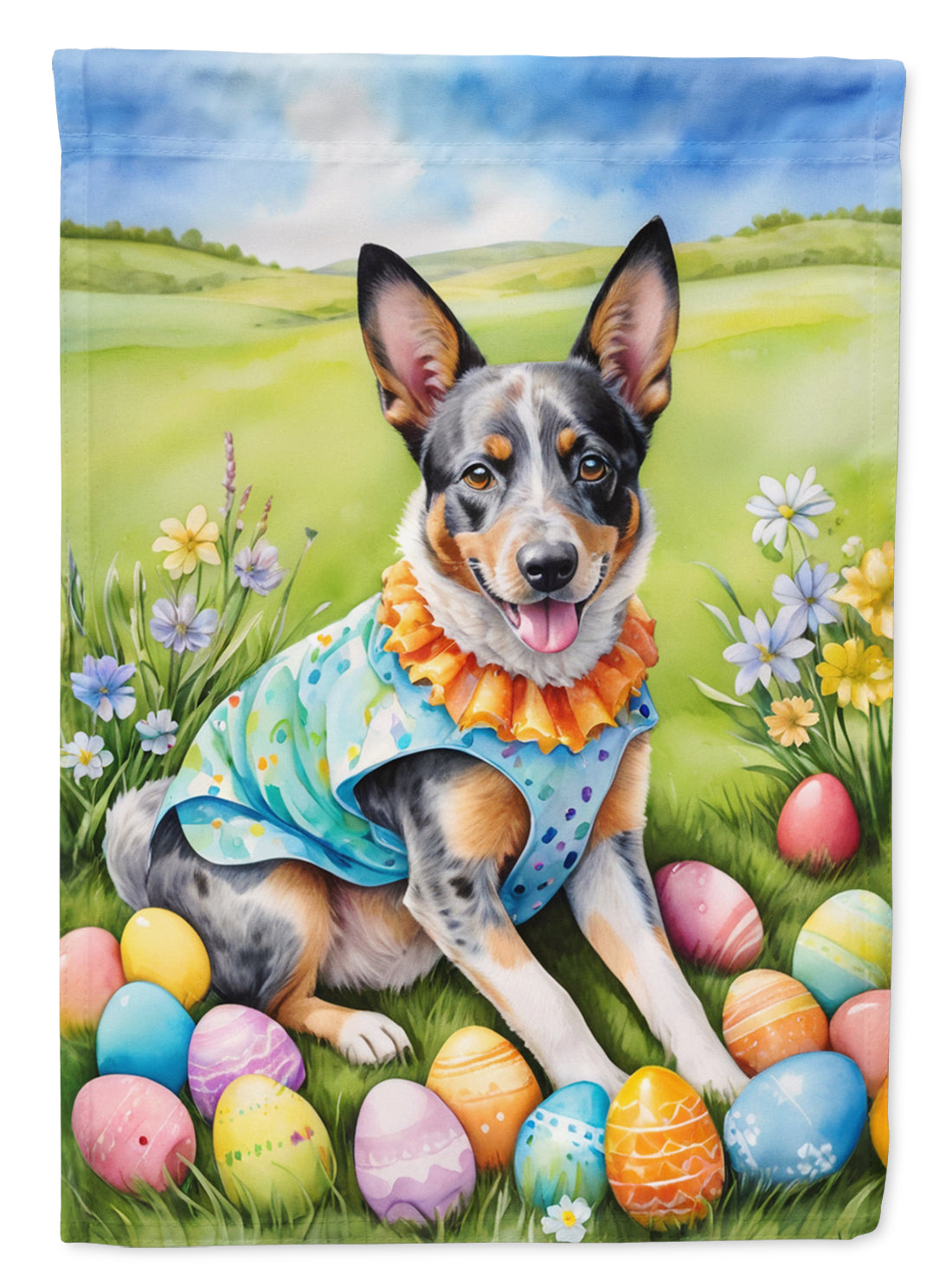 Buy this Australian Cattle Dog Easter Egg Hunt Garden Flag