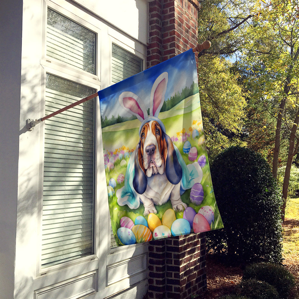 Basset Hound Easter Egg Hunt House Flag