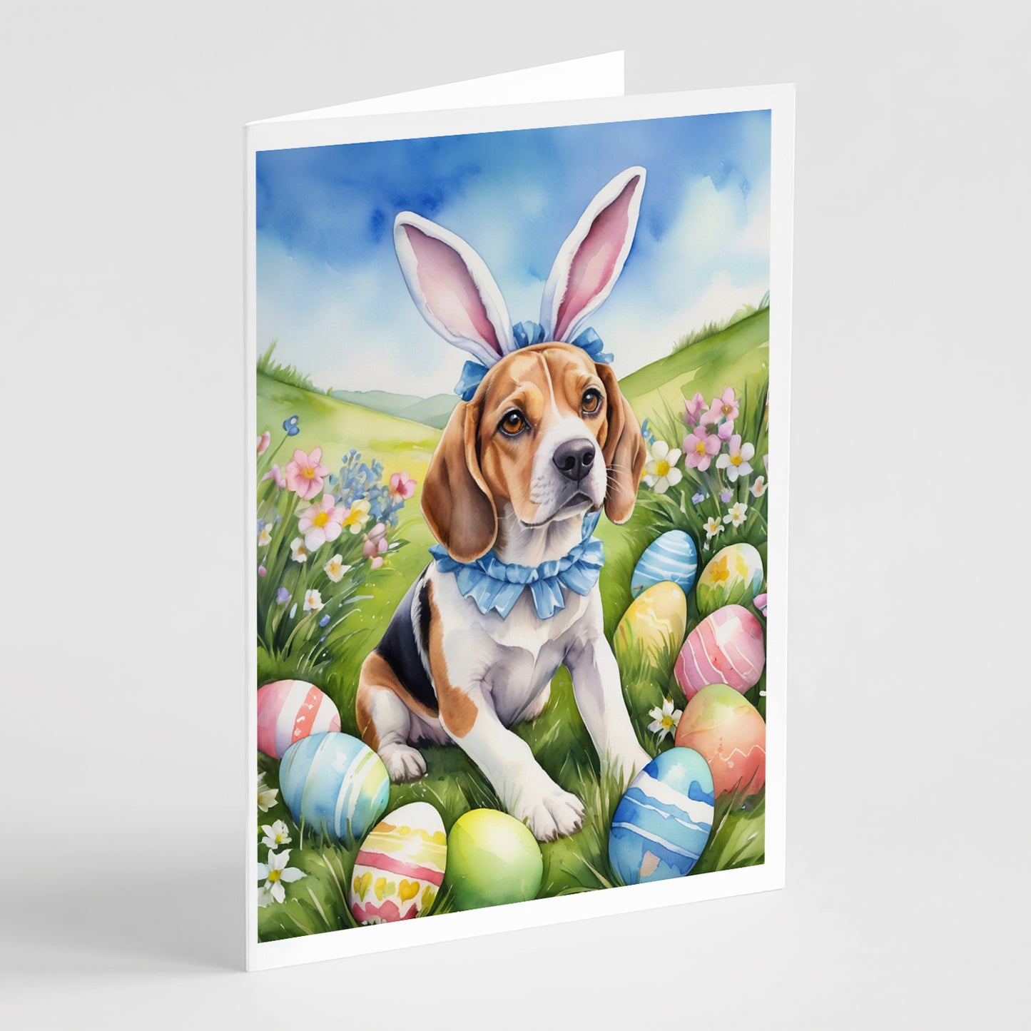 Buy this Beagle Easter Egg Hunt Greeting Cards Pack of 8